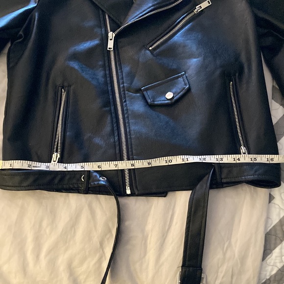 Oblong Box Shop Vegan Leather Motorcycle Jacket - Picture 9 of 10